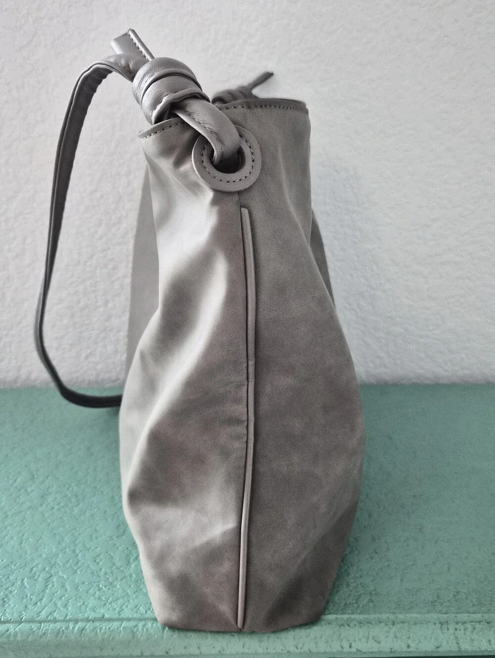 ​8 Other Reasons Betsey Slouch Tote Gray Minimalist Boho Vegan